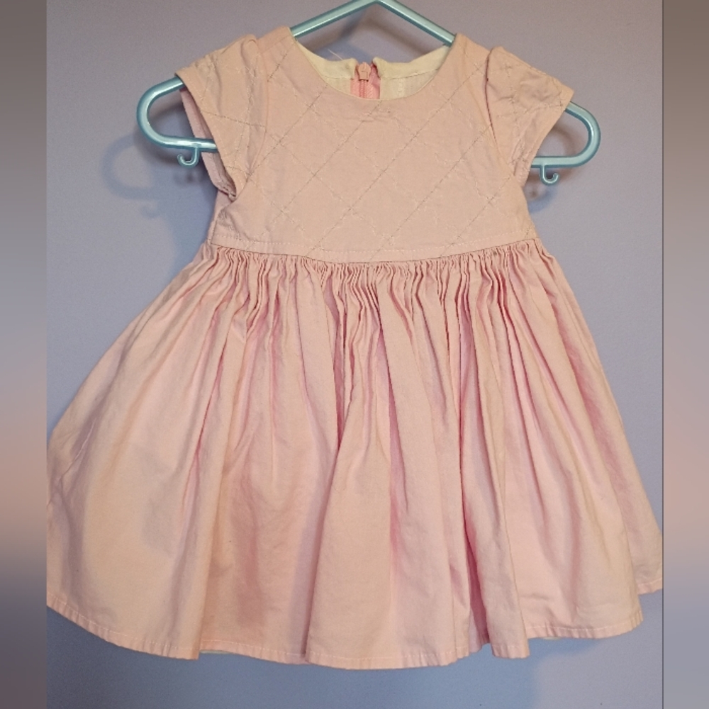 Vintage 90s Baby Girl Pink Princess Fairycore Dress Whimsy Easter 0-3 Months